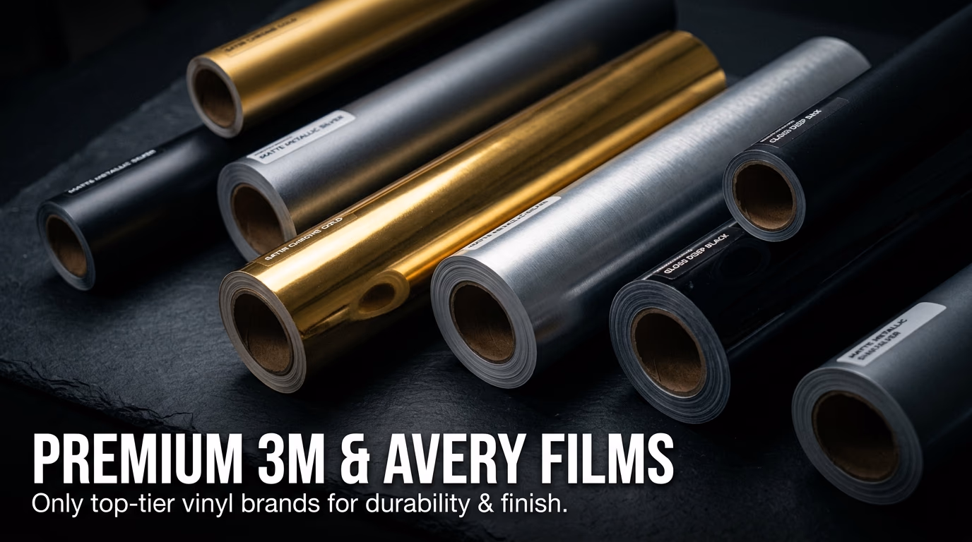 Premium 3M & Avery Films — Why Choose KL Tint Studio Wrapping?